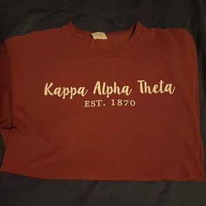 Kappa alpha theta maroon t shirt